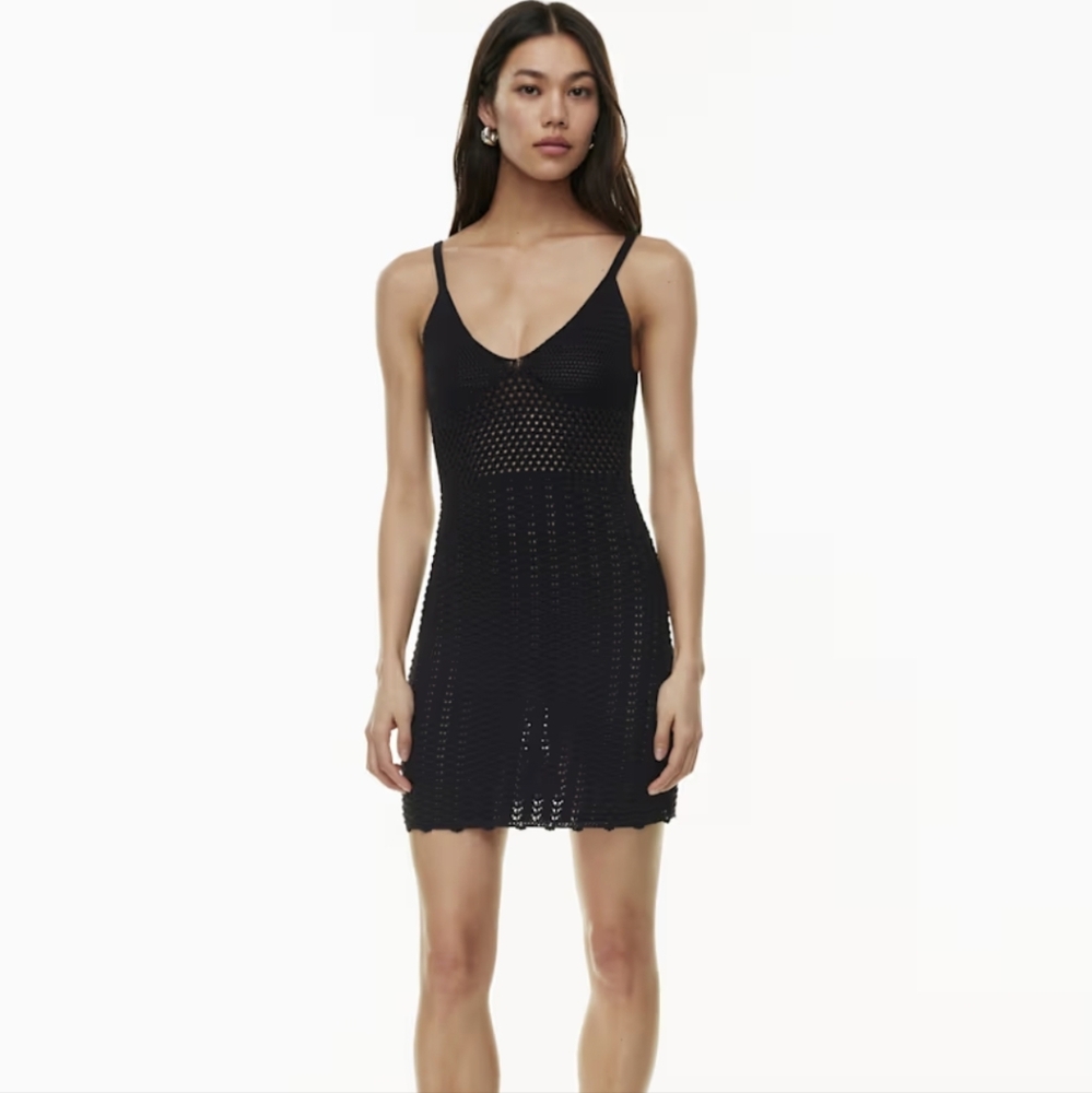 Wilfred Black Knit Evie Mini Dress